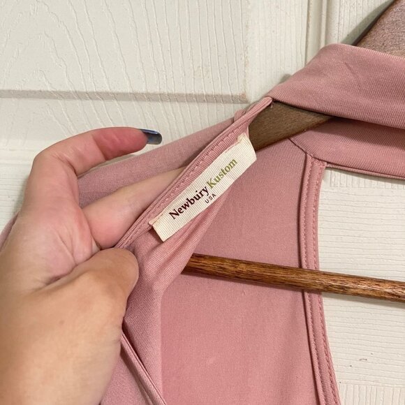 Newbury Kustom Womens Pink Short Sleeve Collar Keyhole Flowy Shift Dress Small - Picture 2 of 7